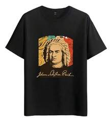 Muscle Freaks Bach Portrait Style T-Shirt For Men - Black - View 6