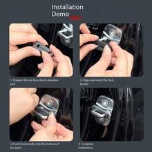 4 peças de almofadas de silicone para amortecimento de porta, capas protetoras para fechadura de porta, proteção de parede espessa, almofadas de amortecimento para redução de ruído, amortecedores universais para carro, redução de ruído, amortecimento e proteção da fechadura da porta - Amortecedor de choque com absorção de tempo - Ver 10
