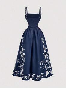 MOD Vestido de mujer con estampado floral romántico y de moda - Burdeos - Ver 6