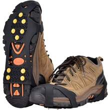 1 Pair Ice Snow Grips Over Shoe Traction Cleat Spikes Anti Slip For Boots Winter Outdoor Safety Gear - Large( 8-11 MEN /10-13 WOMEN) - View 1