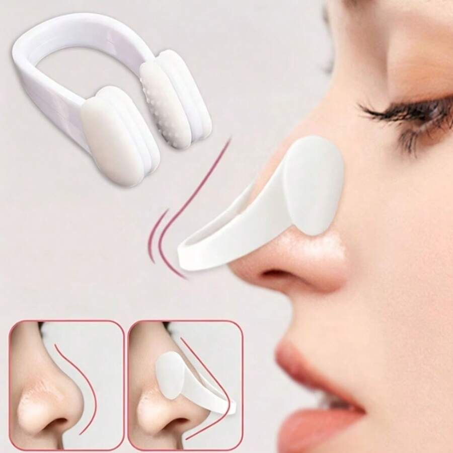 4件組睡眠記憶鼻樑提升訓練器-臉部鼻樑訓練器-鼻部訓練工具-鼻樑強化器-彈性材質;適合所有鼻型-男女通用-防滑-日夜可用 - 彩色 - 查看 1