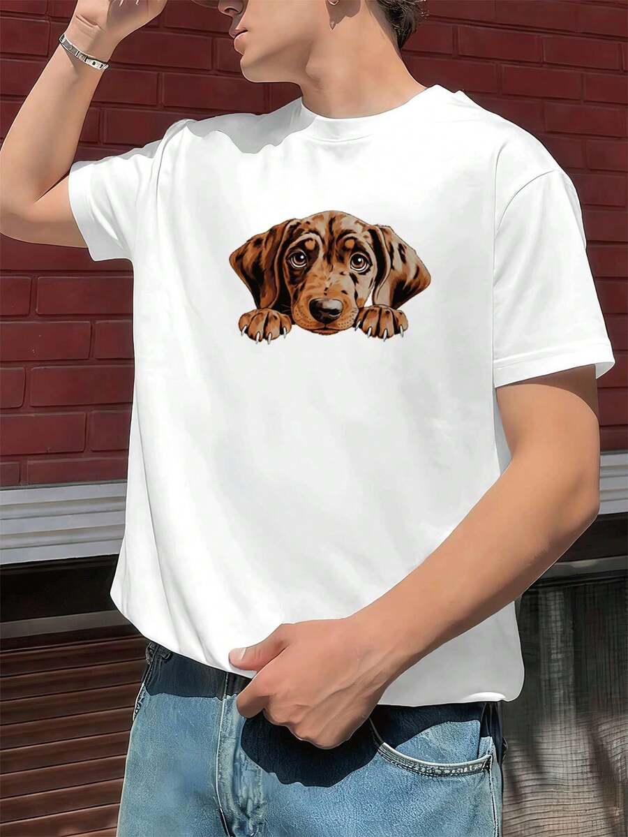 Men Plus Size T-Shirts - White - View 1