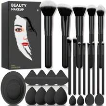Makeup Brushes 26 Pcs Makeup Kit, Foundation Brush Eyeshadow Brush Make up Brushes Set - Negro - Ver 8