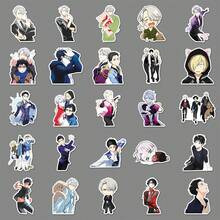 50張 Yuri On Ice 動漫貼紙，可愛 Yuri On Ice 裝飾貼紙，適用於筆記本電腦、手機、汽車、滑板、水瓶、計畫本、日記本等 - 多色A - 查看 2