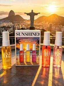 40ml SUNSHINE-Brazilian Style Digital Series Indoor Fragrance Spray Set, 3 Different Styles. Outdoor Air Freshener. Long-Lasting Natural Fresh Scent. Perfect Gift Choice For Colleagues, Family, Friends, Christmas Gift, Valentine's Day Gift - Multicolor - View 2