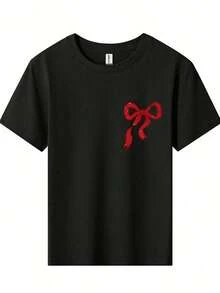 American Honey Kids' Short Sleeve T-Shirt With 4th Of July Cartoon Print, 180g, Soft, Comfortable And Breathable, Suitable For All Seasons, Perfect For Boys And Girls For Everyday Wear, School And Casual Sportswear. An Ideal Crew Neck T-Shirt For Holiday Parties, Gatherings, Outdoor Activities And Travel. - 摩卡棕 - 查看 2