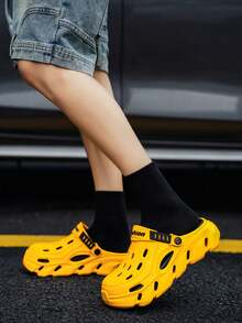 Men's Breathable Sandals, Soft Thick Sole Non-Slip Comfortable Outdoor Slides, Suitable For Beach, Trekking, Summer - Yellow - View 5