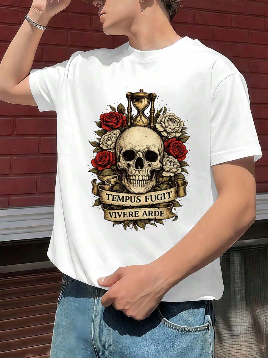 T-shirts i stora storlekar för män - Vitt - Visa 1