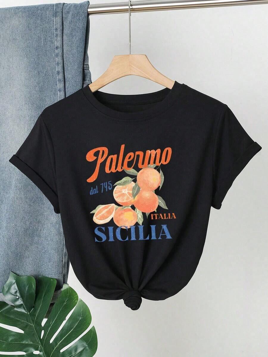 Casual, Versatile Crew Neck T-Shirt In A Solid Color With Short-Sleeved Tops - White - View 1