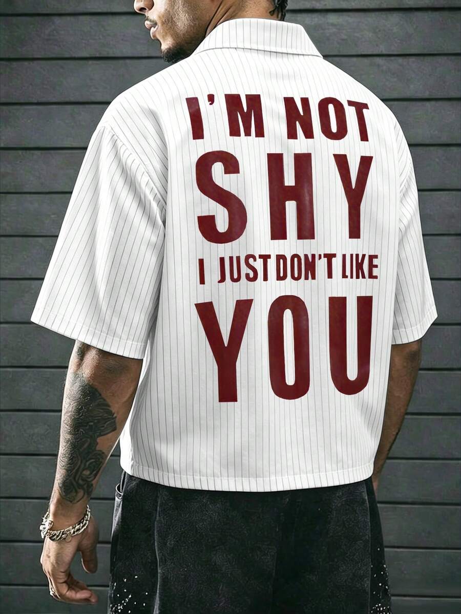 HOMIIE Men's Summer Street Style Loose Square Cut Shirt, Fashionable ...