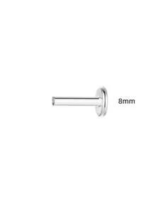 1件 5mm/6mm/8mm 耳環針與耳扣，925純銀平背，低過敏心耳環背扣，珠寶手工DIY配件 - 銀色 - 查看 9