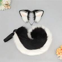 Ensemble d'oreilles et de queue de chien, costume d'oreilles et de queue de chien d'Halloween, accessoires de cosplay de queue de corgi, oreilles et queue d'animal réalistes - Shiba Inu - Voir 18