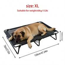 Foldable Pet Bed Mat, Breathable Mesh Pet Bed With Metal Frame, Suitable For Portable Dog And Cat Bed Indoor And Outdoor Use, Bite-Resistant Washable Pet Bed Mat, Suitable For Small And Medium Dogs, Outdoor Camping Pet Supplies, Beach And Home Dog Bed, Perfect For Summer Heat Dissipation, All Season Use - Multicolor - View 9