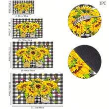 1pc Sunflower Pattern Printed Absorbent Dish Drying Mat, Espresso Machine Countertop Absorbent Mat, Sink Drain Mat, Soft Faucet Absorbent Mat, Sink Cup Mat, Kitchen & Bathroom Accessories - Multicolor - View 11