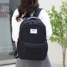 Mochila de estilo universitario minimalista, bolsa de nailon de gran capacidad y duradera, mochila para estudiantes para ir y venir, mochila casual y versátil para viajes al aire libre - Multicolor - Ver 1