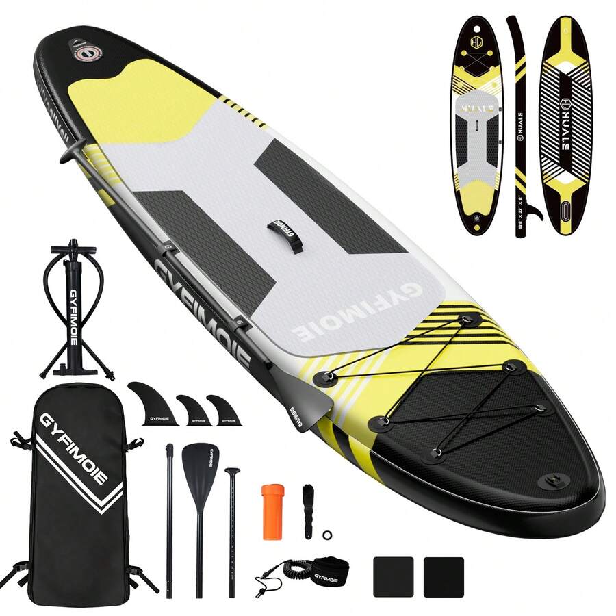 Stand Up Paddle Board With Seat, Inflatable SUP Board With All Accessories Kits 325cm Paddleboard With Hand Pump, Backpack, Non-Slip Deck For Adults & Youth Of All Levels - Black - View 1
