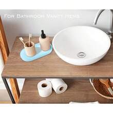 Bandeja pequeña 10 pulgadas bandeja ovalada para encimera de cocina tina baño organizador de encimera accesorio de café bar condimento para servir sal y pimienta jabón perfume - Azul - Ver 8