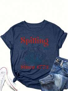 Maglietta Divertente Del 2026 Con La Scritta "Spilling The Tea Since 1773" - Umorismo Sull'occupazione Britannica, Abbigliamento Patriottico Per Le Feste Del 4 Luglio, Maglietta - 後退 - 查看 8