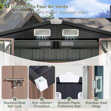 6.2x4 FT Shed Outdoor Storage Shed With Lockable & Slooping Roof Metal Garden Shed Backyard, Patio, Poolside JJYN - 1 - View 4