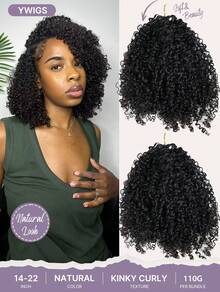 Y WIGS Multi-Texture Curly Miracle Knot Crochet Human Hair 55g 14-22 Inch Durable Tight Wave Pre-Bundled Feather Human Hair Crochet Extensions For Bohemian Braids - Natural Black - View 14