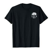 Camiseta de calavera con memorias, no sueños - Negro - Ver 1