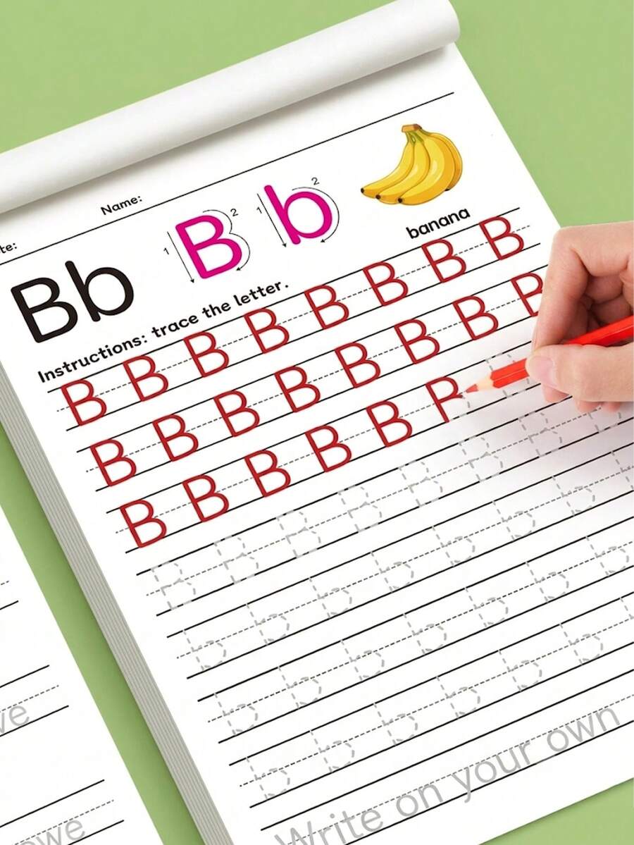 "ABC Tracing Letters Workbook: 32 Pages Of Alphabet & Number Tracing, Early Education Handwriting Practice, Back To School - Multicolor - View 1