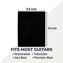 Lámina en blanco de 3 capas de 9.5x12" para placa de protección de guitarra y bajo, material de reemplazo DIY para placa rascadora y placa posterior de guitarras estilo Jazz Bass, ST TL (Negro) - ColorA - Ver 2