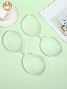 Sutiã Adesivo de Silicone Transparente Reutilizável para Verão, Sutiã Invisível, Roupa Íntima Feminina, Almofadas de Sutiã Invisíveis, Sutiã Sem Alças - Multicolorido - Visão 8