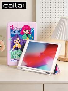 1 buah Casing Pelindung Tablet Desain Karakter Kartun, Kompatibel dengan iPad 10.2 Inci 2021/2020 Generasi ke-10/ke-9/ke-8, (A16) 11 Inci Generasi ke-11 2025, Galaxy Tab A8 10.5 Inci 2022, Pelindung Tablet dengan Slot Pensil, Fitur Tidur/Bangun Otomatis - MultiWarna - View 2
