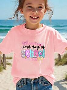 Last Day Of School Girls' T-Shirt - Pink - View 7