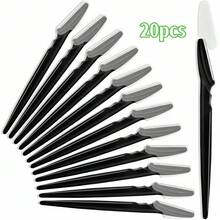 Mikinona 30pcs Portable Eyebrow Trimmer Makeup Tools, Stainless Steel Lightweight Non-Slip Handle, Travel Size - Pink - View 13