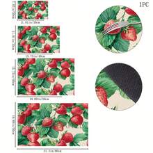 1 pieza Felpudo absorbente con estampado de fresa para secar platos, felpudo absorbente para mostrador de máquina de espresso, felpudo absorbente para fregadero, felpudo absorbente suave para grifos, felpudo absorbente para tazas de fregadero, accesorios de cocina y baño - Multicolor - Ver 11