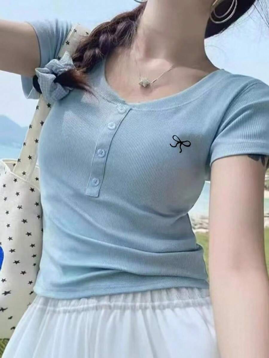 Women Tops - Baby Blue - View 1