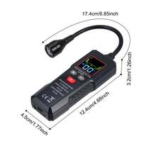 Gas Leak Detector for Gas, Fuel, Methane, N-butane, Ethylene with Flexible Hose Flashlight Acousto-optic Alarm HT608 - Negro - Ver 2