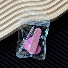 1件/5件套粉色美甲工具套装，指甲护理套装包含迷你指甲锉、心形海绵、角质层推棒 - 彩色 - 查看 13