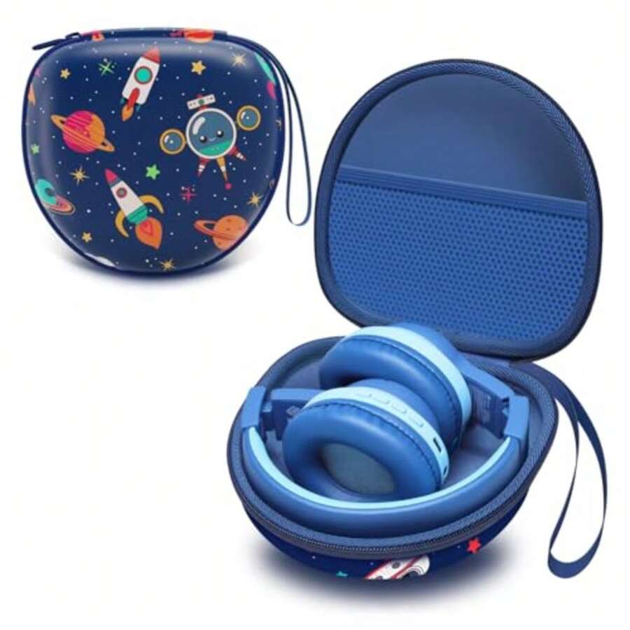 IClever BTH12/ HS19/ BTH26/ JoySpark-T5/ Candy Bila BH03/ EarFun/IMYB/MIDOLA MD-B01/ Noot Products - Auriculares plegables para niños, color azul espacial solo funda - Azul Space Blue - Ver 1
