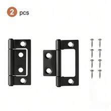 2Pcs Retro Bronze 2-Inch Non-Mortise Door Hinges, Vintage Flush Furniture Hinges For Kitchen Cabinet Cupboard Wardrobe Shoe Cabinet, Wooden Jewelry Box Fitting Replacement Door Handles - Furniture Hinges - View 11