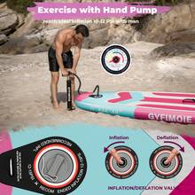 Stand Up Paddle Board With Seat, Inflatable SUP Board With All Accessories Kits 325cm Paddleboard With Hand Pump, Backpack, Non-Slip Deck For Adults & Youth Of All Levels - Hot Pink - View 4
