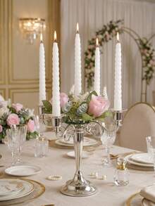 Elegant Multi-Arm Candelabra, Candle Holder, Birthday Decoration, Graduation, Gift, Perfect For Creating Romantic Atmosphere In Living Room, Holiday, Holiday Decoration, Fireplace Decoration, Christmas Party, Graduation Decoration, Wedding, Restaurant, Party. - Fashionable - View 10