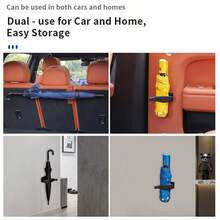 1/2pcs Car Umbrella Storage Clip With Strong Adhesive Backing, Umbrella Storage Holder, Car Interior Trunk Organizer, Car Mount, Hook Clip, Dual-Purpose Household Storage Card Holder. - Time Umbrella Clip - View 9