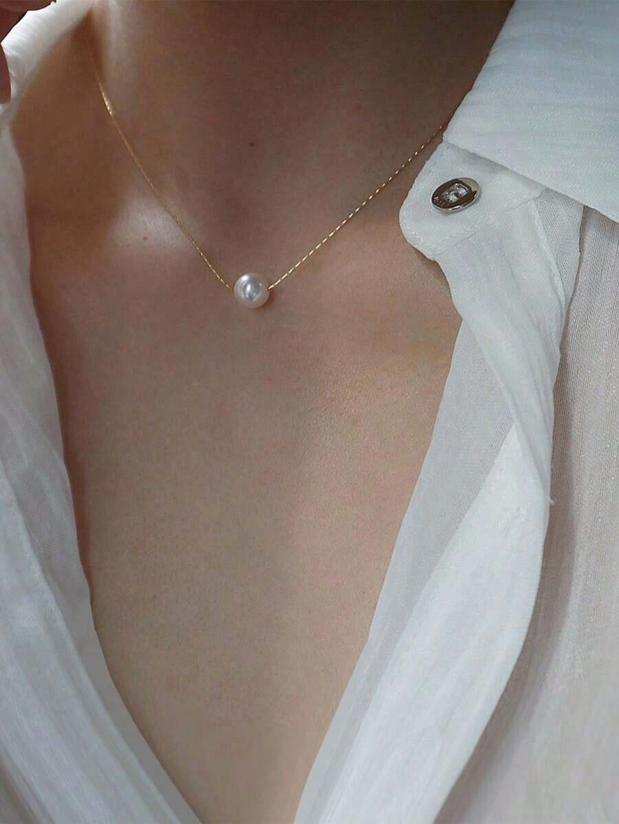 Nooxian Minimalist Chain Necklace - Multicolor - View 1
