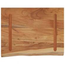 vidaXL Wall Shelf 19.7"X15.7"X1" Rectangular Solid Wood Acacia Live Edge - Brown - View 5