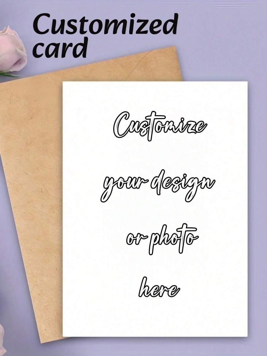 Tarjeta de felicitación personalizada, nombre y fecha personalizados, adecuada para boda, aniversario y compromiso, foto y texto personalizables/solo texto, viene con sobre, puede usarse como foto de boda, recuerdo de foto, adecuada para regalo de diversas ocasiones, gorro de graduación personalizado, felicitar a los graduados, tarjeta de felicitación de temporada de graduación, adecuada para dar a amigos, compañeros de clase y familiares - Multicolor - Ver 1
