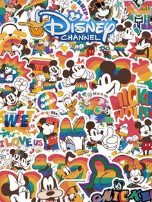 Disney 50張迪士尼米奇創意防水貼紙，適用於水瓶、電腦、平板、筆電、手機、剪貼簿、滑板、吉他、桌面、牆面、冰箱、行李箱、手機殼裝飾貼紙，適合生日禮物、派對禮物、節日禮物等 - 50pcs - 查看 1