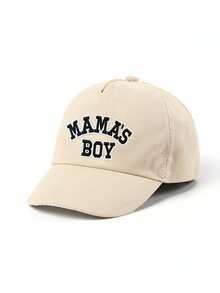 1件嬰兒幼兒可愛「MAMA'S BOY」字母印花棒球帽，翻帽，中性款，可調節，運動帽，適合戶外旅行 - 多色 - 查看 9