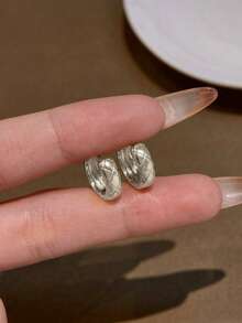 1對925純銀鑽石耳釘，適合女性日常配戴與搭配，情人節休閒優雅女款珠寶禮物 - 鑽石晶格 - 查看 4