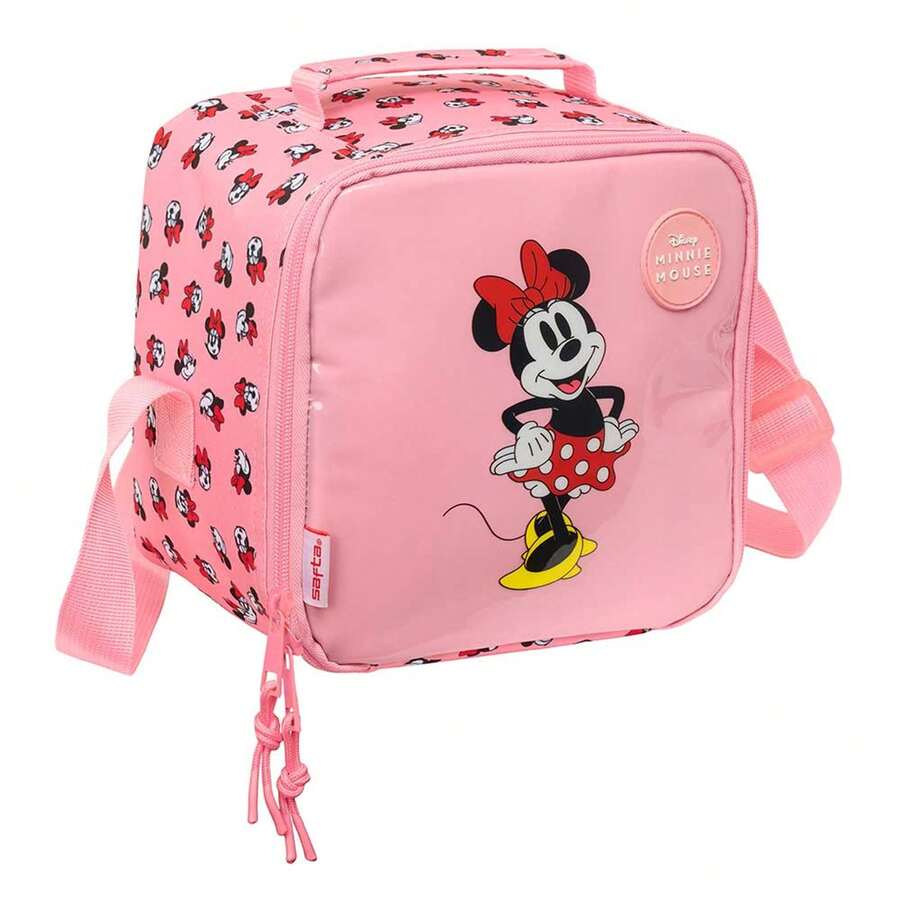 Safta | Túi giữ nhiệt chống thấm nước Disney Minnie Mouse với khóa kéo phía trước và hai đầu kéo, lớp lót nhôm giữ nhiệt nóng và lạnh, dây đeo vai có thể điều chỉnh, tay cầm phía trên, một kích cỡ phù hợp với tất cả, dùng cho trường học - Miễn phí vận chuyển ✅ Giao hàng trong 24/48 giờ đến Tây Ban Nha lục địa - Tủ lạnh - Xem 1