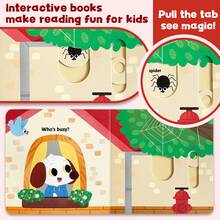 Interactive Push-Pull-Slide Book, "Who's Busy In The Garden" Story, Suitable For Early Learning And Parent-Child Reading - Flower Garden Busy Story - View 6
