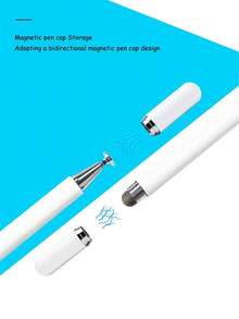 White 2-In-1 Universal Stylus Pen With Magnetic Cap, High Precision Capacitive Touchscreen Stylus Compatible With IPad Apple Android Tablets And Phones, Smooth Writing And Drawing - Multicolor - View 4
