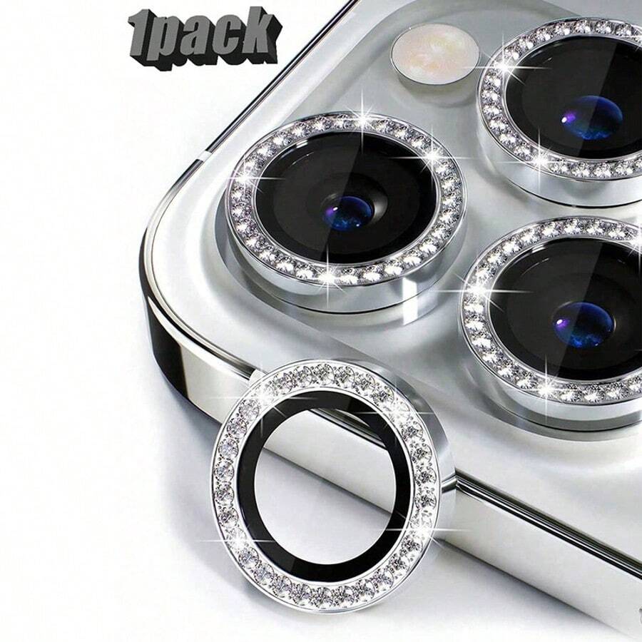 CSDZ 3 Compatible With IPhone 17 Pro Max/17 Air/17E/16 Pro Max/16E/15 Pro Max/14 Plus/13 Pro Max/12 Pro/11 Pro Max/Xs Max, Silver Dot Diamond, High-Definition Lens Protective Film, 9H Hardness, Full Screen Coverage, Waterproof And Scratch Resistant. Lens Protector Compatible With IPhone 17, Lens Protector Compatible With IPhone 15, [International Version Instead Of Local Version] - Multicolor - View 1